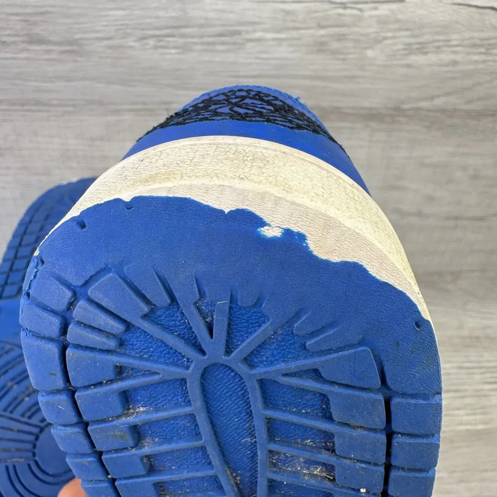 Nike Air Jordan 1 Low Alternate Royal Toe 553558-140 Men 8.5 Shoes White Sneaker